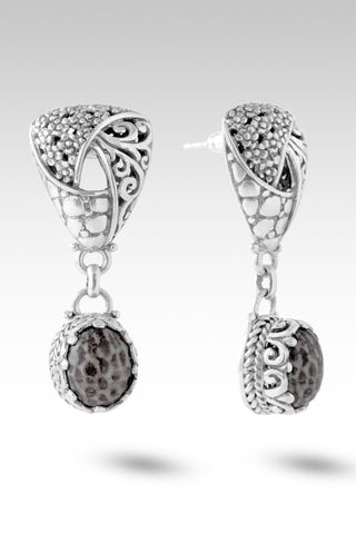 Power That's Greater Earrings™ in Black Coral - Stud Dangle - only found at SARDA™