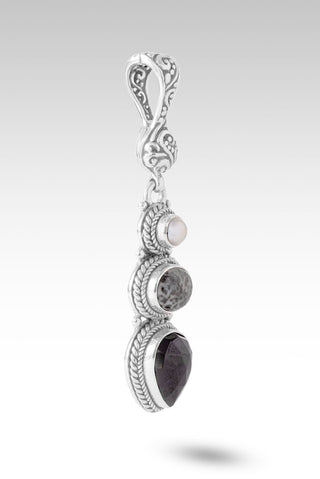 Power That's Greater Pendant™ in Black Spinel, Black Coral & Freshwater Pearl - Multi Stone - only found at SARDA™