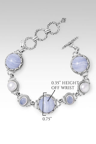 Praise & Hallelujah Thru It Bracelet™ in Blue Lace Agate, Freshwater Pearl & Chalcedony - Multi Stone - only found at SARDA™
