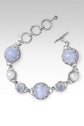 Praise & Hallelujah Thru It Bracelet™ in Blue Lace Agate, Freshwater Pearl & Chalcedony - Multi Stone - only found at SARDA™