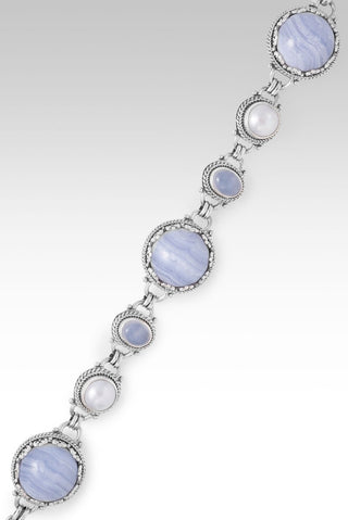 Praise & Hallelujah Thru It Bracelet™ in Blue Lace Agate, Freshwater Pearl & Chalcedony - Multi Stone - only found at SARDA™
