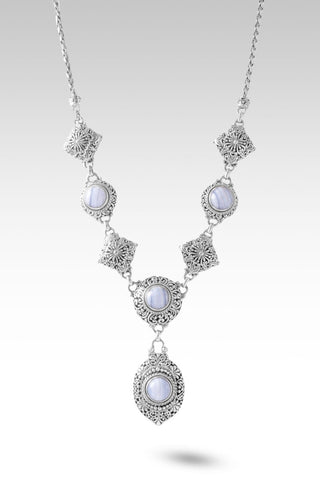 Praise & Hallelujah Thru It Necklace™ in Blue Lace Agate - Statement - only found at SARDA™