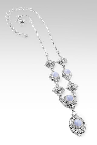 Praise & Hallelujah Thru It Necklace™ in Blue Lace Agate - Statement - only found at SARDA™