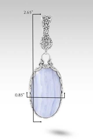 Praise & Hallelujah Thru It Pendant II™ in Blue Lace Agate - Single Stone - only found at SARDA™