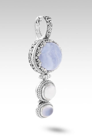 Praise & Hallelujah Thru It Pendant™ in Blue Lace Agate, Freshwater Pearl & Chalcedony - Multi Stone - only found at SARDA™