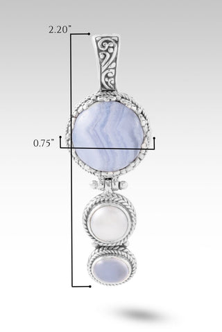 Praise & Hallelujah Thru It Pendant™ in Blue Lace Agate, Freshwater Pearl & Chalcedony - Multi Stone - only found at SARDA™