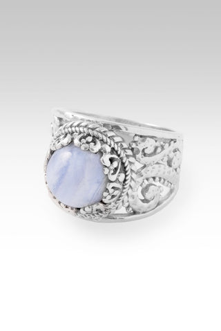 Praise & Hallelujah Thru It Ring™ in Blue Lace Agate - Dinner - only found at SARDA™