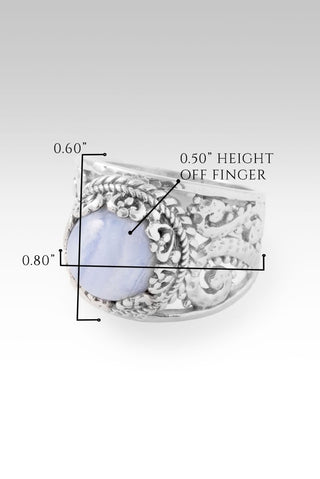 Praise & Hallelujah Thru It Ring™ in Blue Lace Agate - Dinner - only found at SARDA™