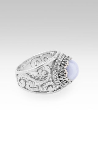 Praise & Hallelujah Thru It Ring™ in Blue Lace Agate - Dinner - only found at SARDA™