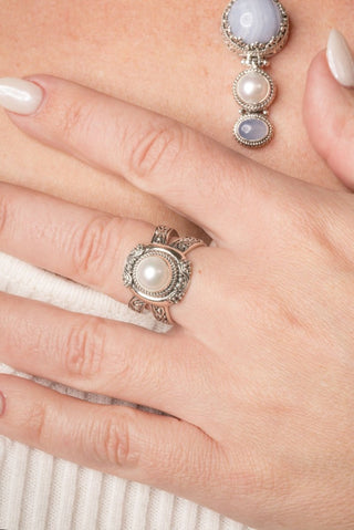 Praise & Hallelujah Thru It Ring™ in Freshwater Pearl - Dinner - only found at SARDA™