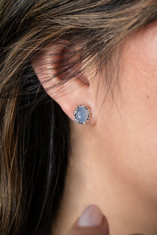 Praise & Hallelujah Thru It Stud Earrings™ in Chalcedony - Stud - only found at SARDA™