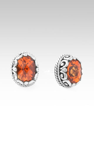 Praise In All Season's Earrings™ in Padparadscha Lab Created Sapphire - Stud - only found at SARDA™