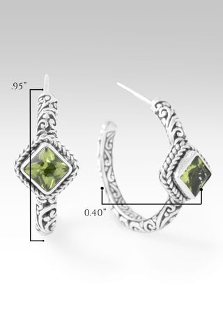 Praise to The Overcomer Earrings™ in Peridot - Hoop - only found at SARDA™