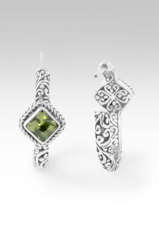 Praise to The Overcomer Earrings™ in Peridot - Hoop - only found at SARDA™