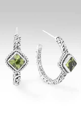 Praise to The Overcomer Earrings™ in Peridot - Hoop - only found at SARDA™