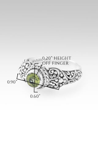 Praise to The Overcomer Ring II™ in Peridot - Stackable - only found at SARDA™