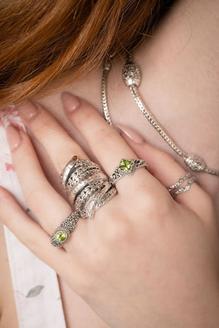 Praise to The Overcomer Ring II™ in Peridot - Stackable - only found at SARDA™