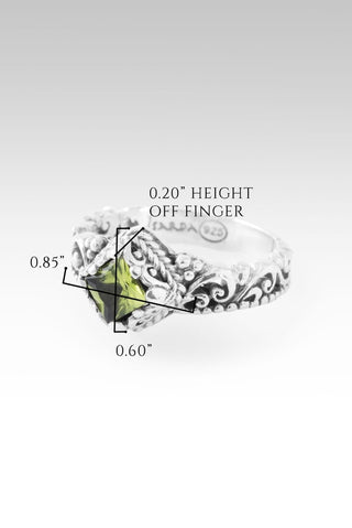Praise to The Overcomer Ring™ in Peridot - Stackable - only found at SARDA™