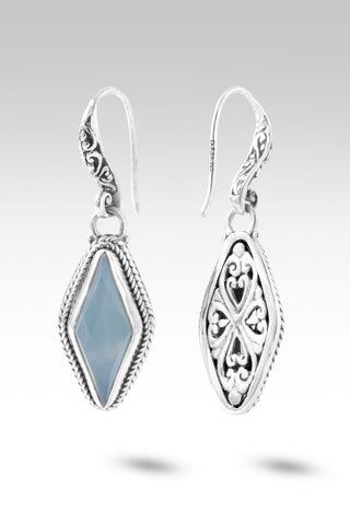 Prayerful Heart Earrings™ in Paraiba Chalcedony - Lever Back - only found at SARDA™