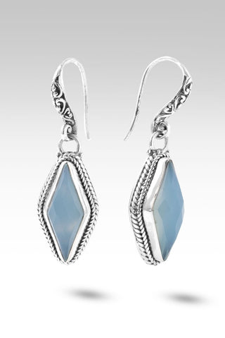Prayerful Heart Earrings™ in Paraiba Chalcedony - Lever Back - only found at SARDA™