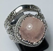 Praying for Deliverence Ring™ in Cor-De-Rosa Morganite - Split Shank - only found at SARDA™