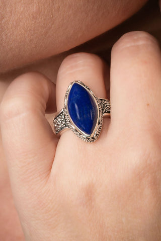 Quieted Storm Within Ring™ in Lapis - Dinner - only found at SARDA™
