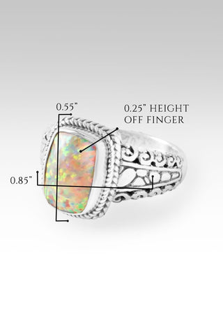 Radiant Glory Ring™ in Peaches & Cream Simulated Opal - Dinner - only found at SARDA™