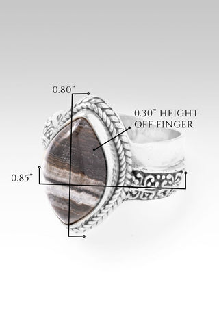 Radiant Hope Ring™ in Black Zebra Jasper - Statement - only found at SARDA™