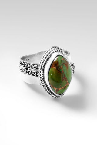 Radiant Hope Ring™ in Mohave Green Kingman Turquoise with Bronze - Statement - SARDA™
