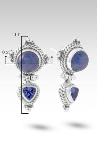 Receive Love Beloved Earrings™ in Tanzanite - Stud Dangle - only found at SARDA™