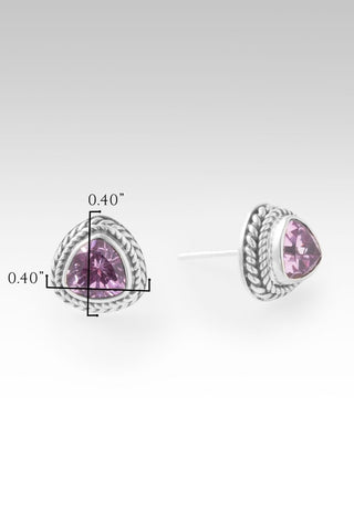 Redeemed by Grace Earrings™ in Light Pink Lab Created Sapphire - Stud - only found at SARDA™