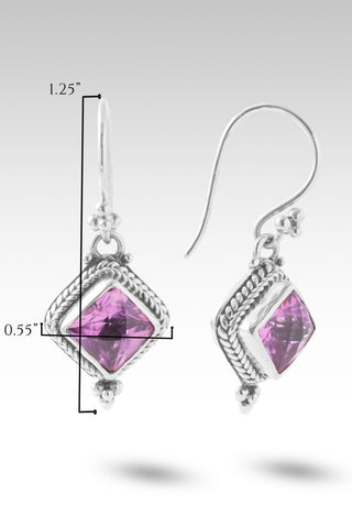 Redeemed by Grace Earrings™ in Rose Pink Lab Created Sapphire - Sarda Safety Latch - only found at SARDA™