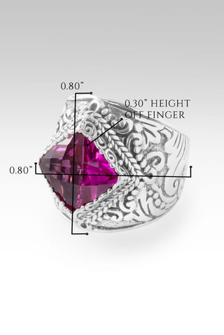 Redeemed by Grace Ring II™ in Dark Rose Lab Created Sapphire - Dinner - only found at SARDA™