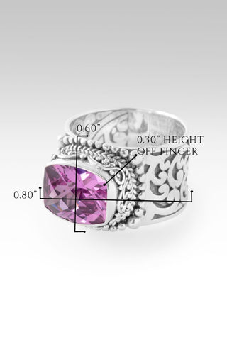 Redeemed by Grace Ring II™ in Rose Pink Lab Created Sapphire - Dinner - only found at SARDA™