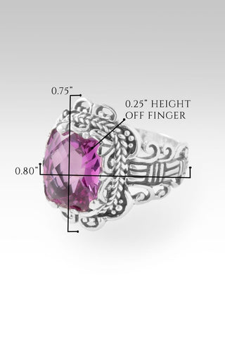 Redeemed by Grace Ring III™ in Rose Pink Lab Created Sapphire - Dinner - only found at SARDA™