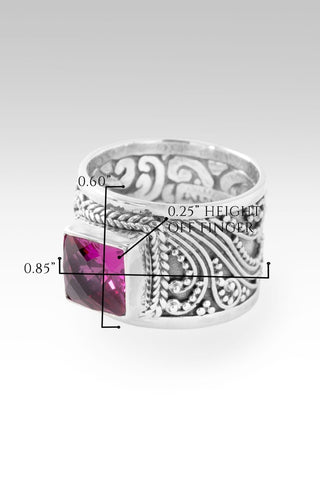 Redeemed by Grace Ring™ in Dark Rose Lab Created Sapphire - Dinner - only found at SARDA™
