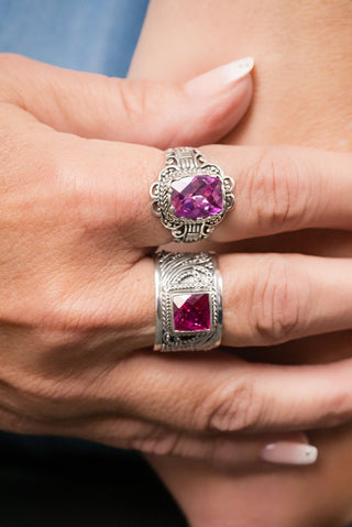Redeemed by Grace Ring™ in Dark Rose Lab Created Sapphire - Dinner - only found at SARDA™