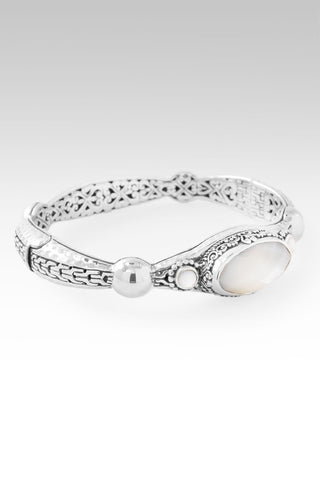 Refuge & Strength Bangle II™ in White Mother of Pearl - Bangle - only found at SARDA™
