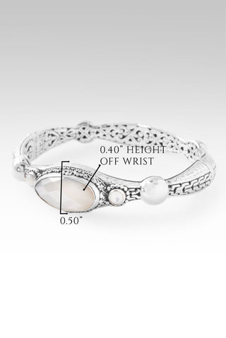 Refuge & Strength Bangle II™ in White Mother of Pearl - Bangle - only found at SARDA™