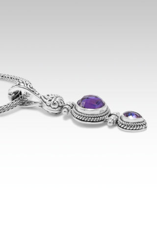 Regal Devotion Pendant II™ in Royal Purple Abalone Quartz Triplet - Magnetic Enhancer Bail - SARDA™