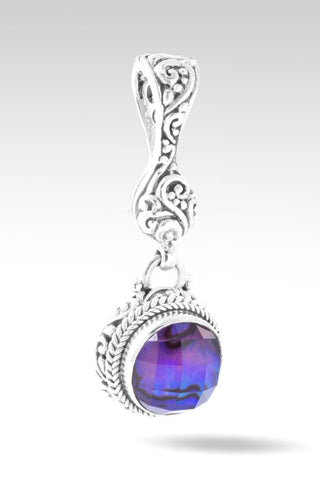 Regal Devotion Pendant™ in Royal Purple Abalone Quartz Triplet - Magnetic Enhancer Bail - SARDA™