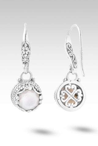 Rejoice Earrings™ in White Mother Of Pearl - Bali Wire - only found at SARDA™