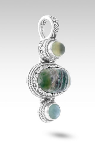 Revival Coming Pendant™ in Green Opal, Prehnite & Sea Green Chalcedony Mother of Pearl Quartz - Multi Stone - only found at SARDA™