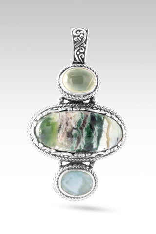 Revival Coming Pendant™ in Green Opal, Prehnite & Sea Green Chalcedony Mother of Pearl Quartz - Multi Stone - only found at SARDA™