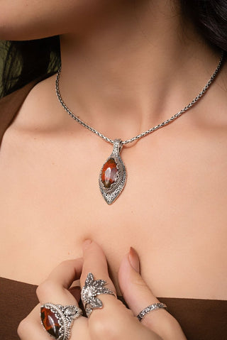 Rock Which I Stand Pendant™ in Seam Agate - Single Stone - only found at SARDA™