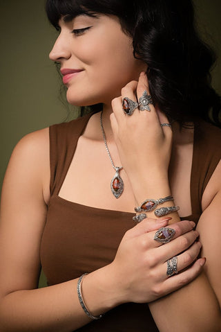 Rock Which I Stand Pendant™ in Seam Agate - Single Stone - only found at SARDA™