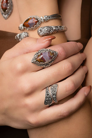 Rock Which I Stand Ring™ in Seam Agate - Statement - only found at SARDA™