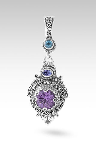 Safe With Him Pendant™ in Amethyst, Tanzanite & Swiss Blue Topaz - Multi Stone - only found at SARDA™