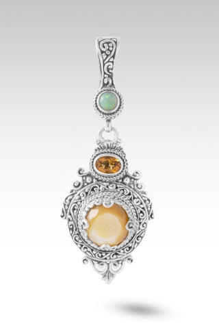 Safe With Him Pendant™ in Yellow Mother of Pearl, Citrine & Ethiopian Opal - Multi Stone - only found at SARDA™
