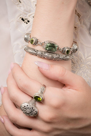 Saves The Lost Bracelet™ in Sea Green Fluorite, Peridot & Prehnite - Multi Stone - only found at SARDA™